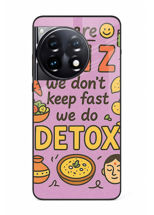 Wellness Detox Poster pastel wellness artwork OnePlus 12R glass back cover