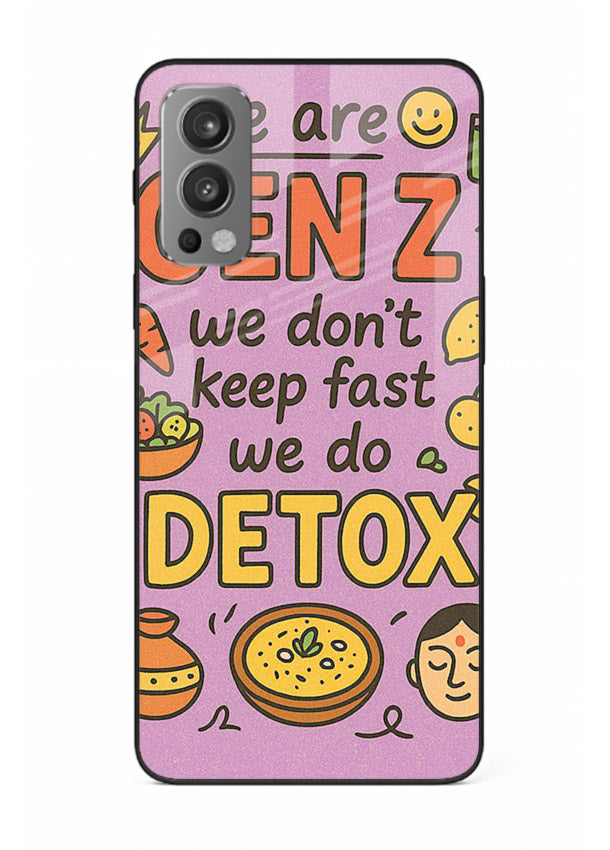 Wellness Detox Poster pastel wellness artwork OnePlus Nord 2 glass back cover