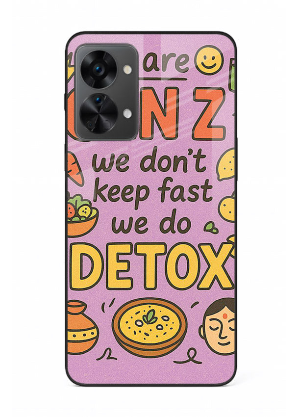 Wellness Detox Poster pastel wellness artwork OnePlus Nord 2T glass back cover