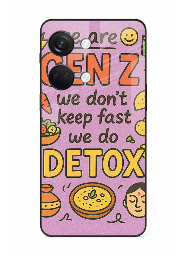 Wellness Detox Poster pastel wellness artwork OnePlus Nord 3 glass back cover