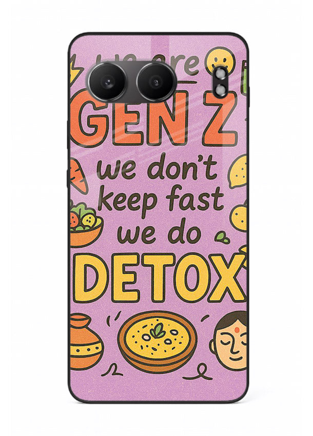 Wellness Detox Poster pastel wellness artwork OnePlus Nord 4 glass back cover
