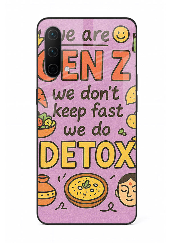 Wellness Detox Poster pastel wellness artwork OnePlus Nord CE 5G glass back cover