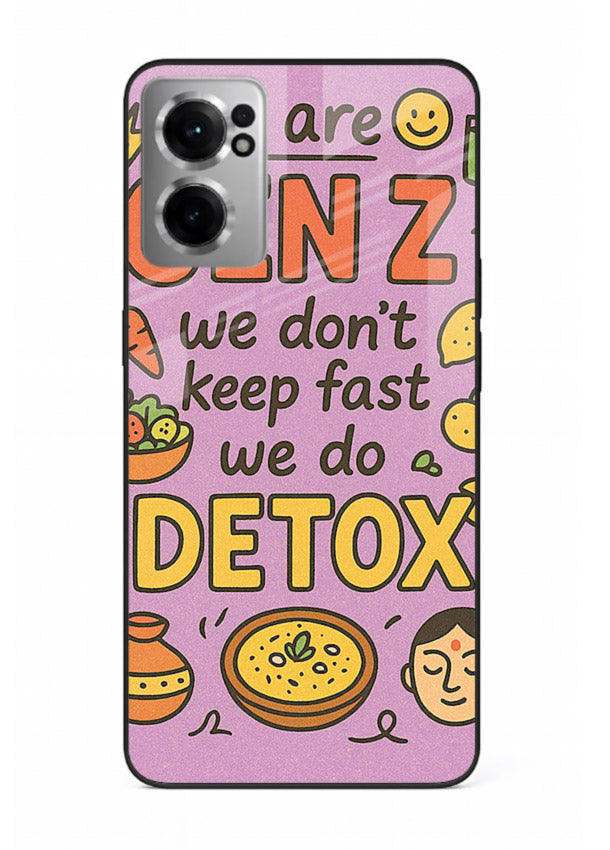 Wellness Detox Poster pastel wellness artwork OnePlus Nord CE2 5G glass back cover