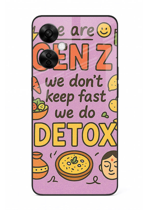 Wellness Detox Poster pastel wellness artwork OnePlus Nord CE3 Lite glass back cover