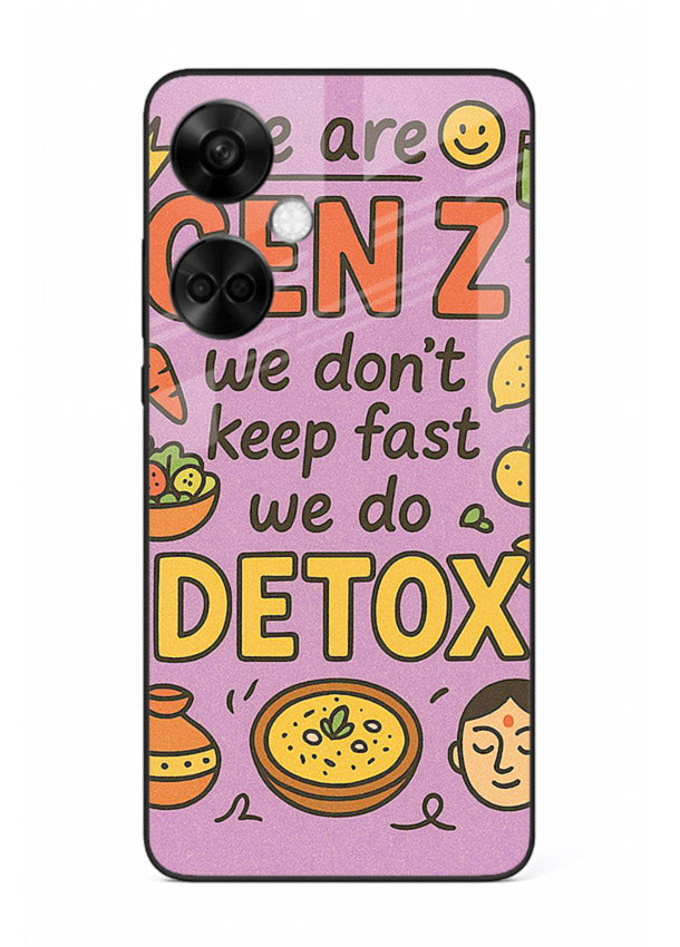 Wellness Detox Poster pastel wellness artwork OnePlus Nord CE3 glass back cover