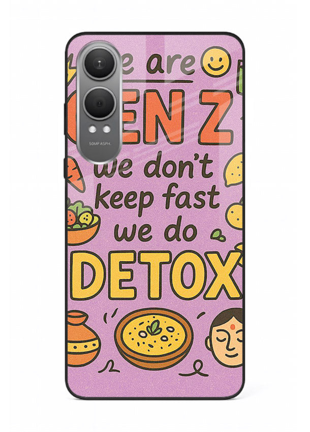 Wellness Detox Poster pastel wellness artwork OnePlus Nord CE4 Lite glass back cover