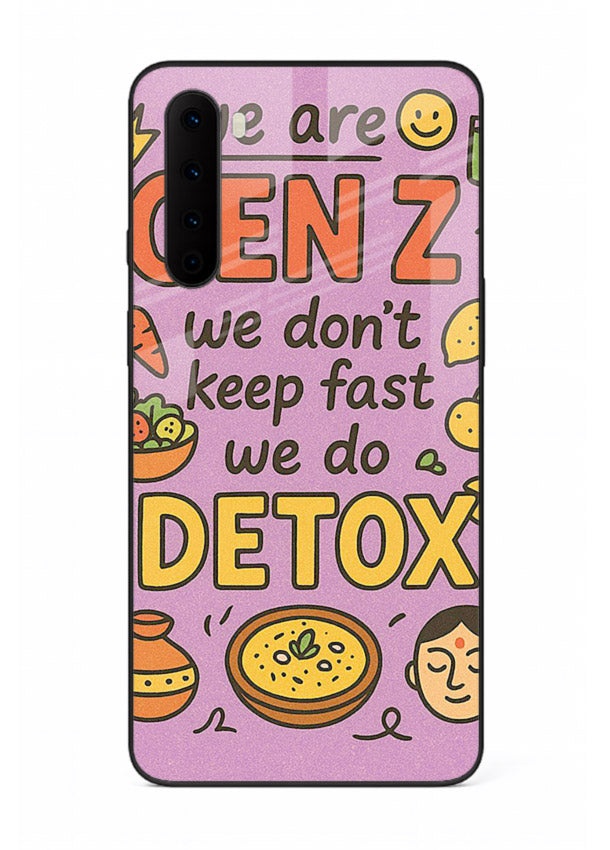 Wellness Detox Poster pastel wellness artwork OnePlus Nord glass back cover