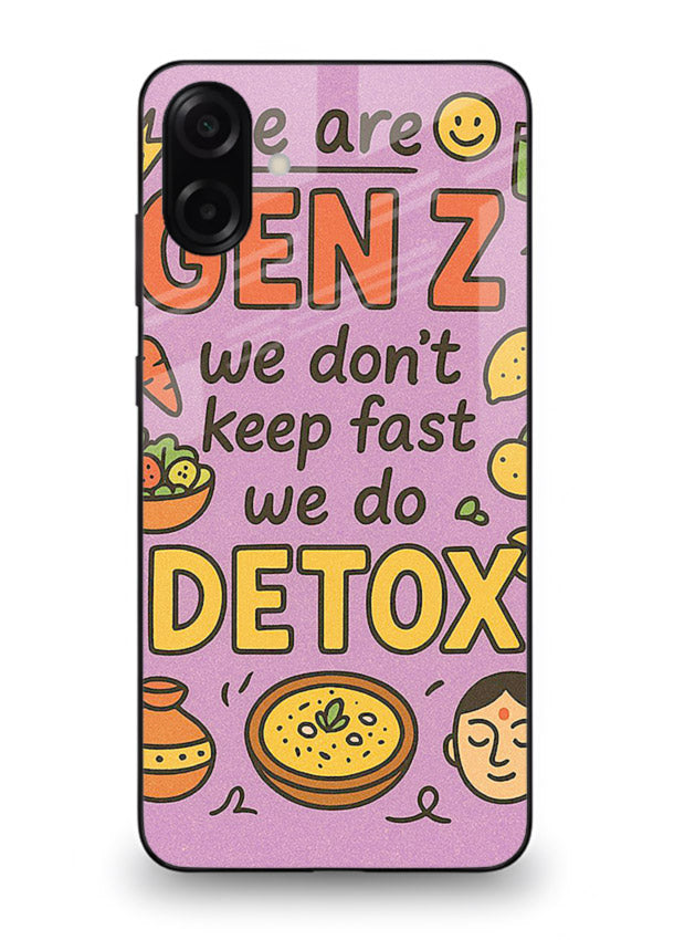 Wellness Detox Poster pastel wellness artwork Samsung A06 5G glass back cover