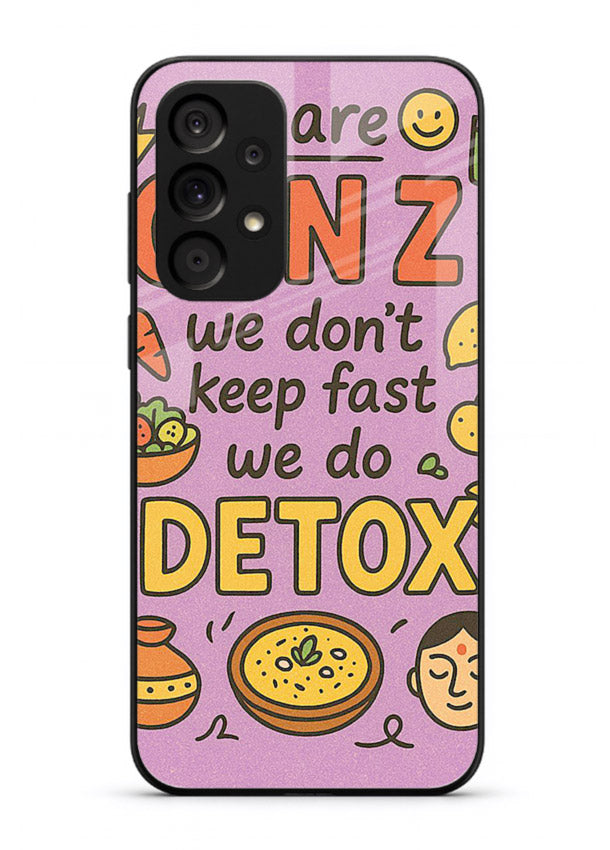 Wellness Detox Poster pastel wellness artwork Samsung A33 5G glass back cover