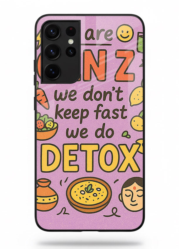 Wellness Detox Poster pastel wellness artwork Samsung S21 Ultra glass back cover