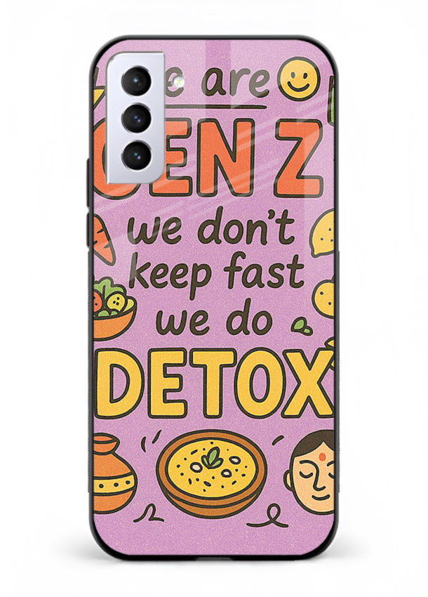 Wellness Detox Poster pastel wellness artwork Samsung S21 Plus glass back cover