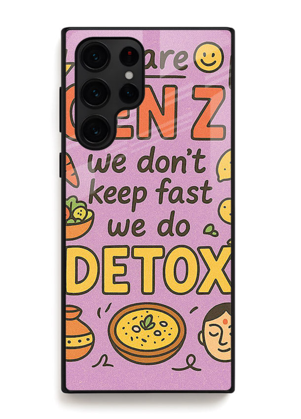 Wellness Detox Poster pastel wellness artwork Samsung S23 Ultra glass back cover