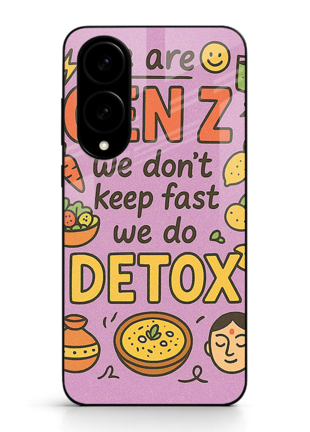 Wellness Detox Poster pastel wellness artwork Samsung S25 Edge glass back cover