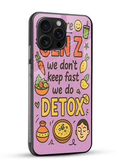 Wellness Detox Poster pastel wellness artwork glossy vibrant premium glass back cover - Angle Side
