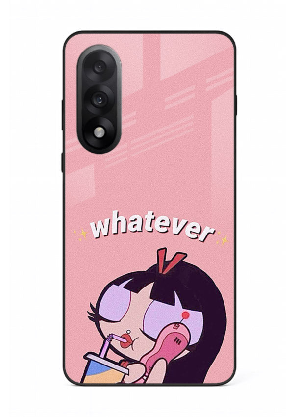 Whatever Pink Girl pastel artwork OnePlus Nord 5 glass back cover