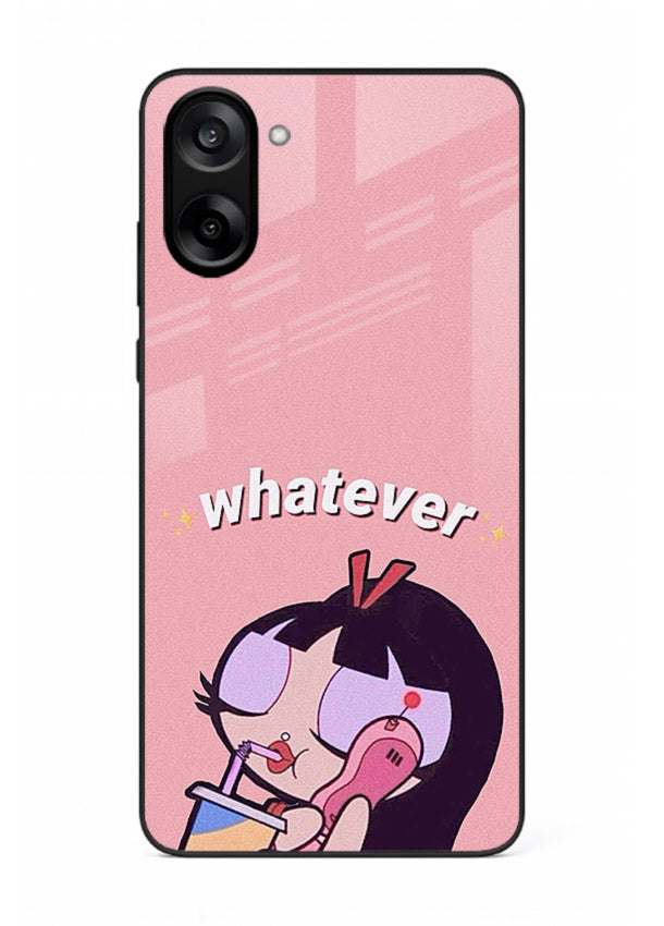 Whatever Pink Girl pastel artwork OnePlus Nord CE5 glass back cover