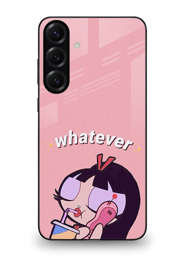 Whatever Pink Girl pastel artwork Samsung A16 5G glass back cover