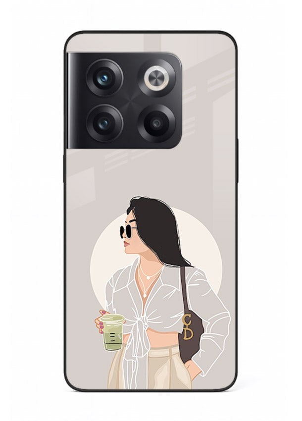 White Coat Girl aesthetic portrait OnePlus 10T glass back cover