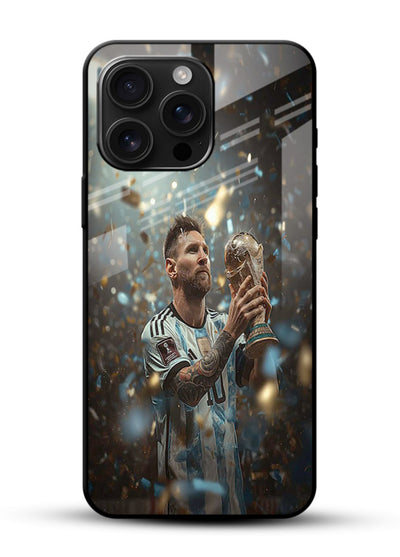 Champion trophy celebration artwork printed on glossy tempered glass mobile cover - 1