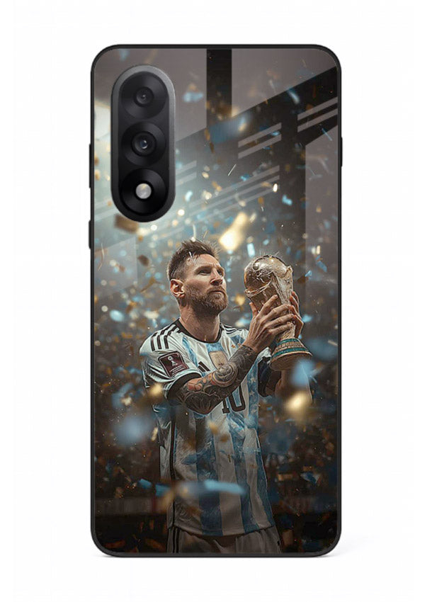Champion trophy celebration artwork printed on glossy tempered glass OnePlus Nord 5 back cover