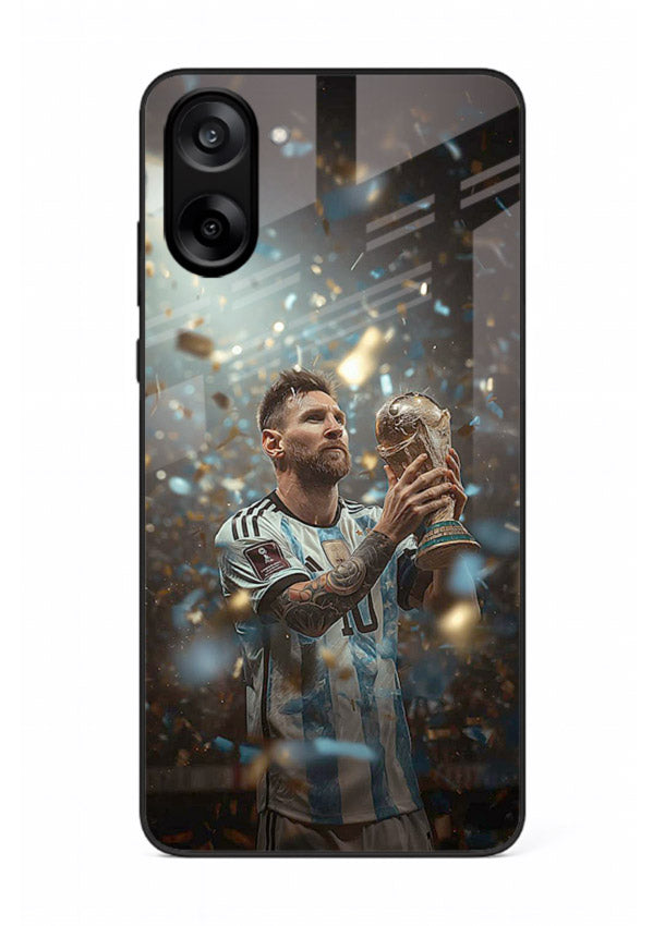 Champion trophy celebration artwork printed on glossy tempered glass OnePlus Nord CE5 back cover