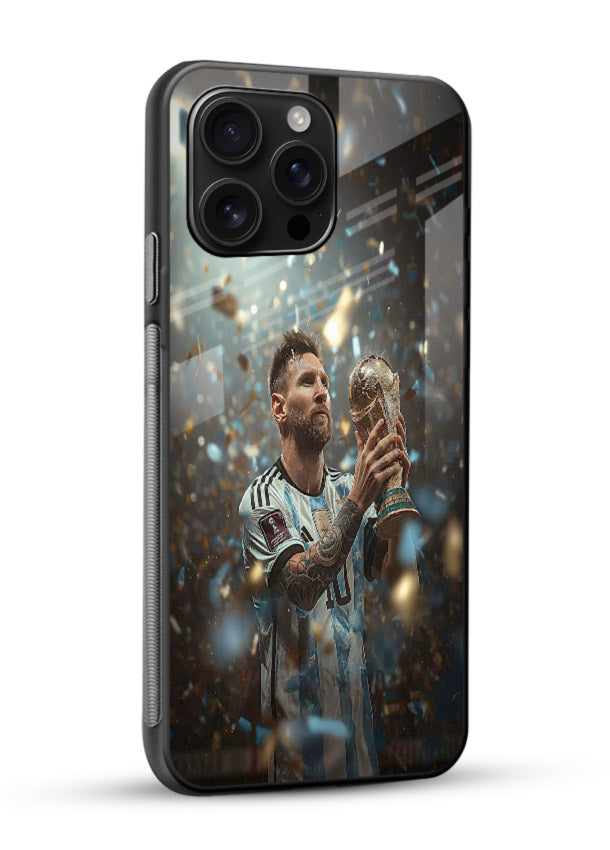 Champion trophy celebration artwork printed on glossy tempered glass mobile cover - 2