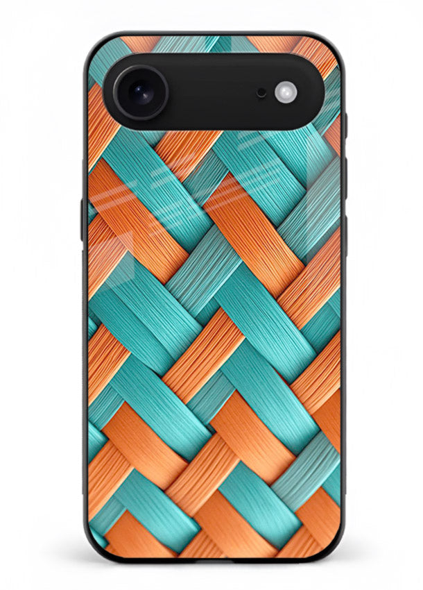 Woven Color Weave artistic woven pattern iphone 18 air glass back cover