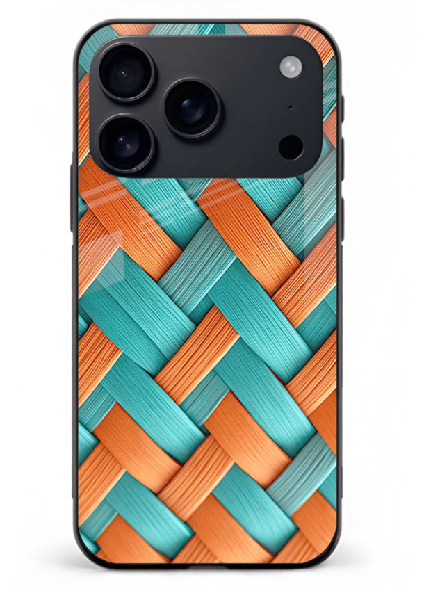 Woven Color Weave artistic woven pattern iphone 18 pro max glass back cover