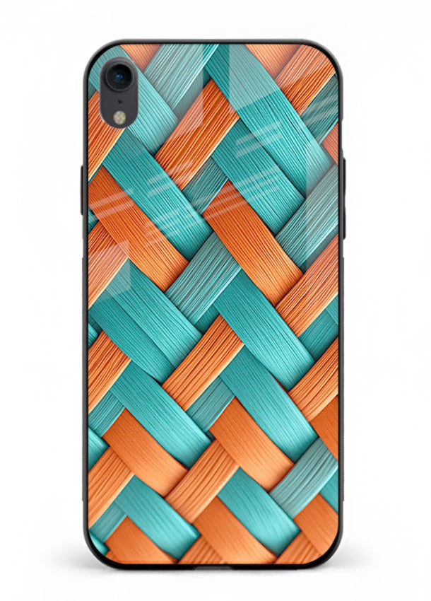 Woven Color Weave artistic woven pattern iphone xr glass back cover