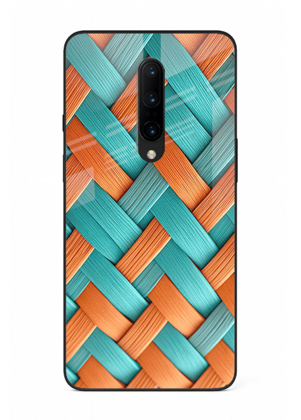 Woven Color Weave artistic woven pattern OnePlus 8 glass back cover