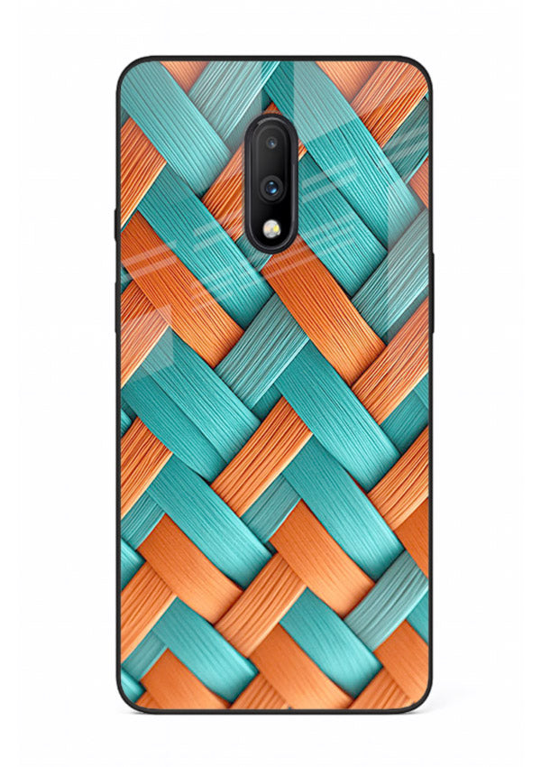 Woven Color Weave artistic woven pattern OnePlus 7 glass back cover