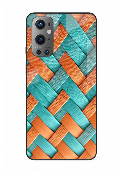 Woven Color Weave artistic woven pattern OnePlus 9 glass back cover