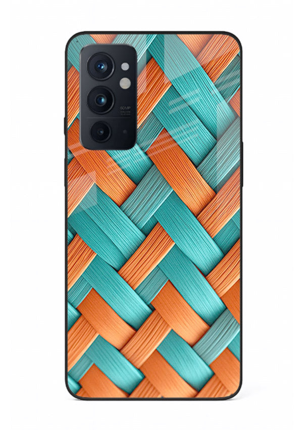 Woven Color Weave artistic woven pattern OnePlus 9RT glass back cover