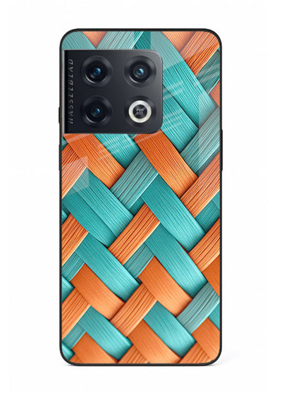 Woven Color Weave artistic woven pattern OnePlus 10 Pro glass back cover