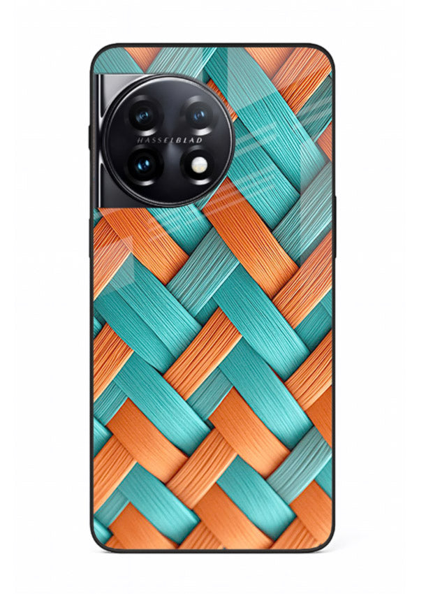 Woven Color Weave artistic woven pattern OnePlus 11 glass back cover