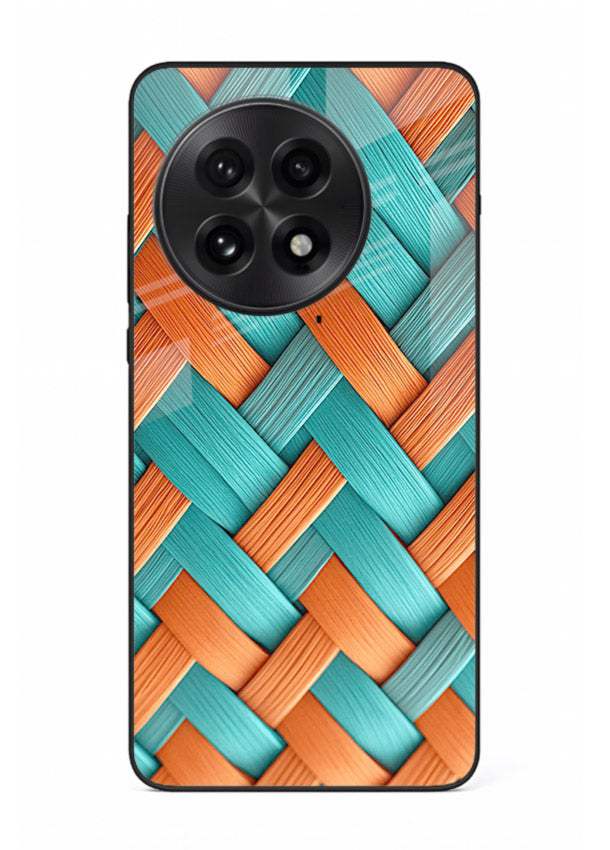 Woven Color Weave artistic woven pattern OnePlus 13R glass back cover