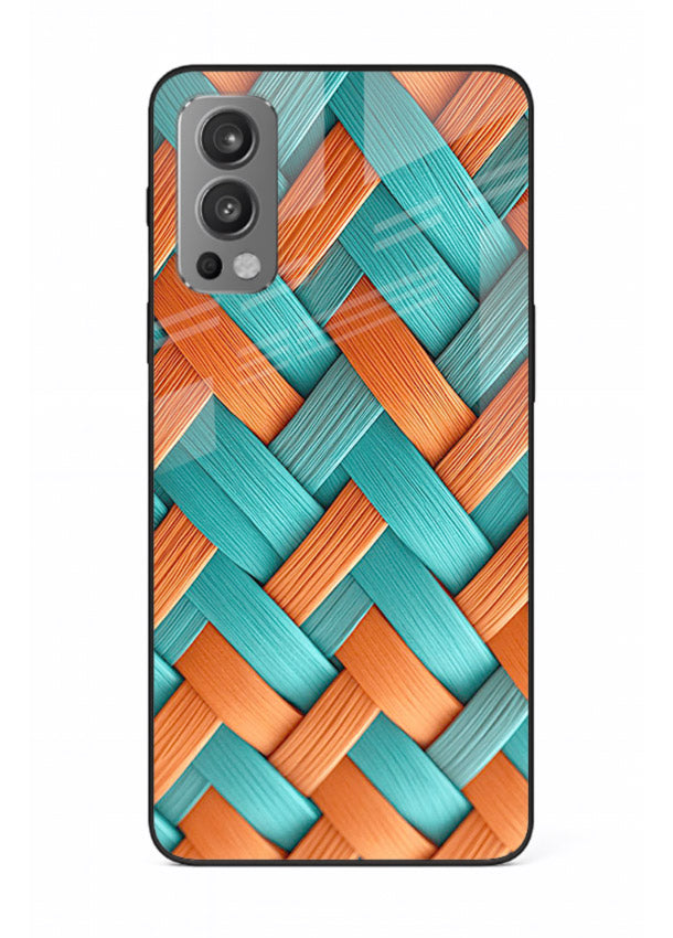 Woven Color Weave artistic woven pattern OnePlus Nord 2 glass back cover