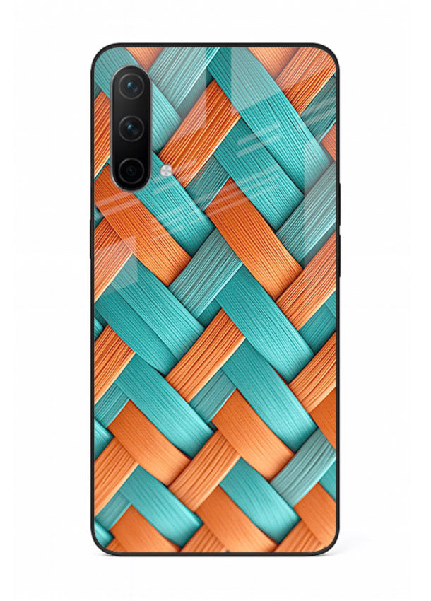 Woven Color Weave artistic woven pattern OnePlus Nord CE 5G glass back cover