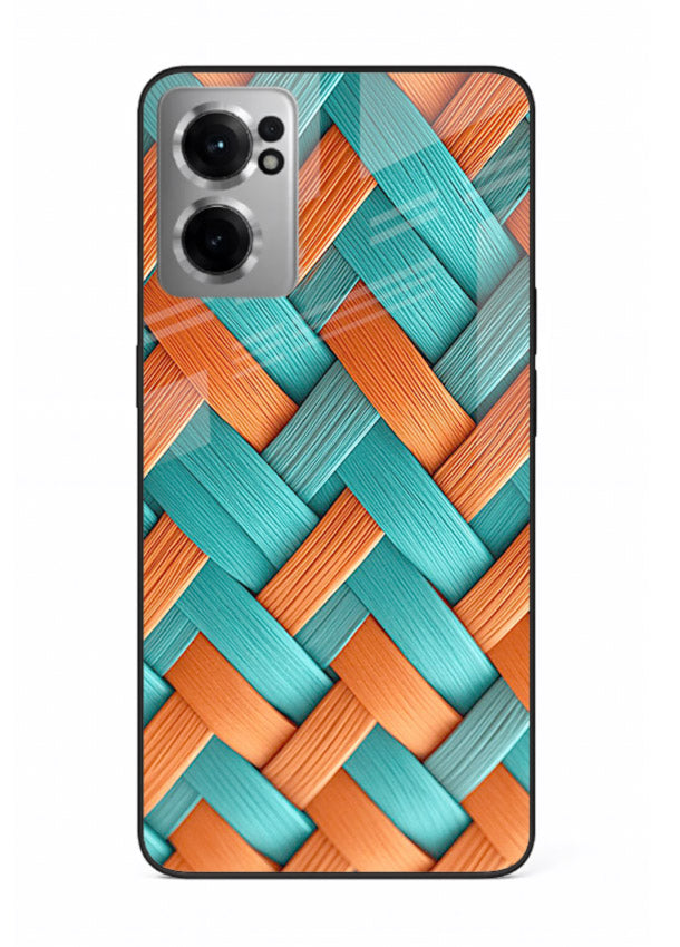 Woven Color Weave artistic woven pattern OnePlus Nord CE2 5G glass back cover