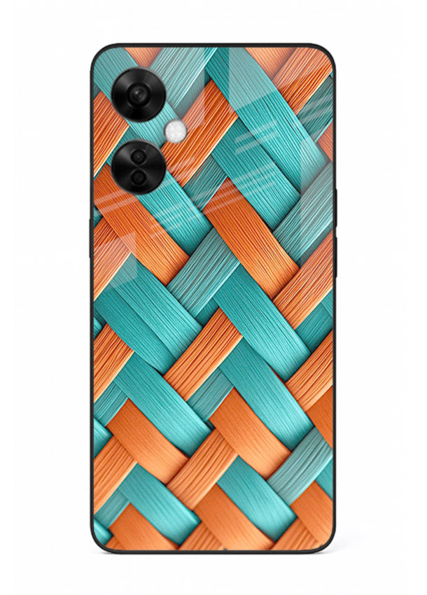 Woven Color Weave artistic woven pattern OnePlus Nord CE3 Lite glass back cover