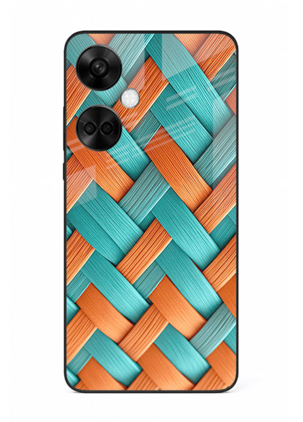 Woven Color Weave artistic woven pattern OnePlus Nord CE3 glass back cover