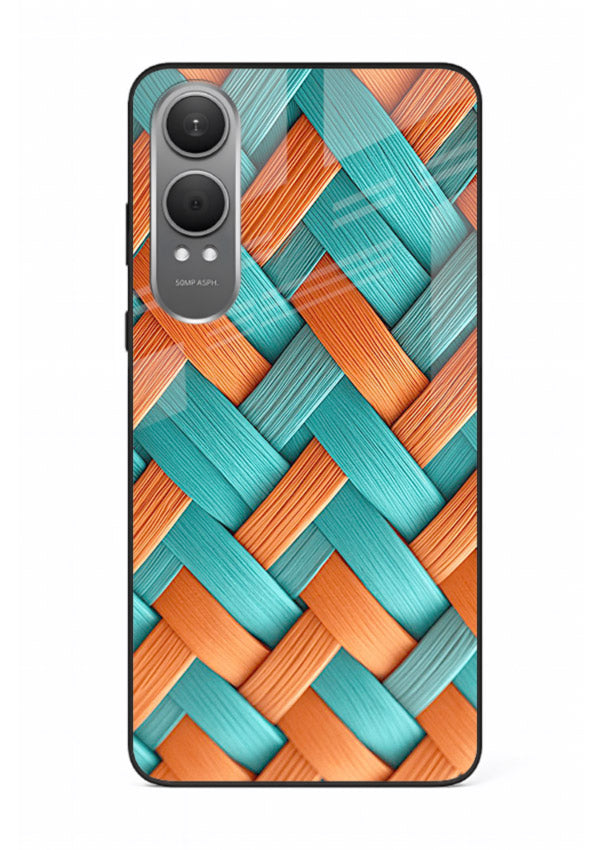 Woven Color Weave artistic woven pattern OnePlus Nord CE4 Lite glass back cover