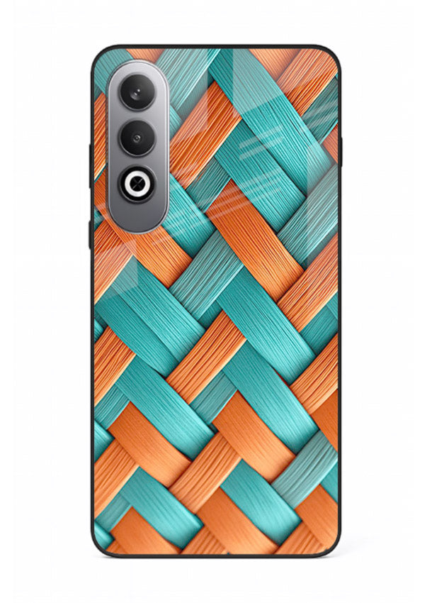 Woven Color Weave artistic woven pattern OnePlus Nord CE4 glass back cover
