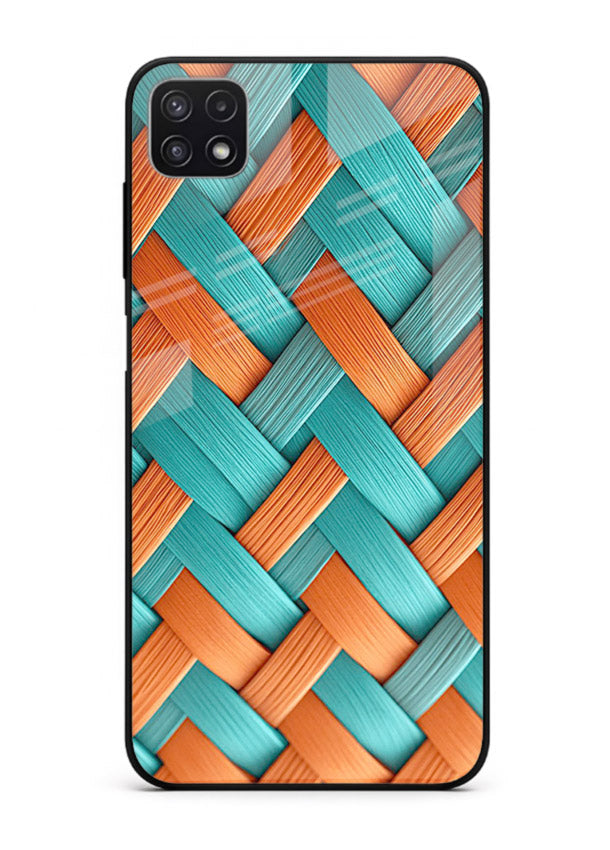 Woven Color Weave artistic woven pattern Samsung A22 5G glass back cover