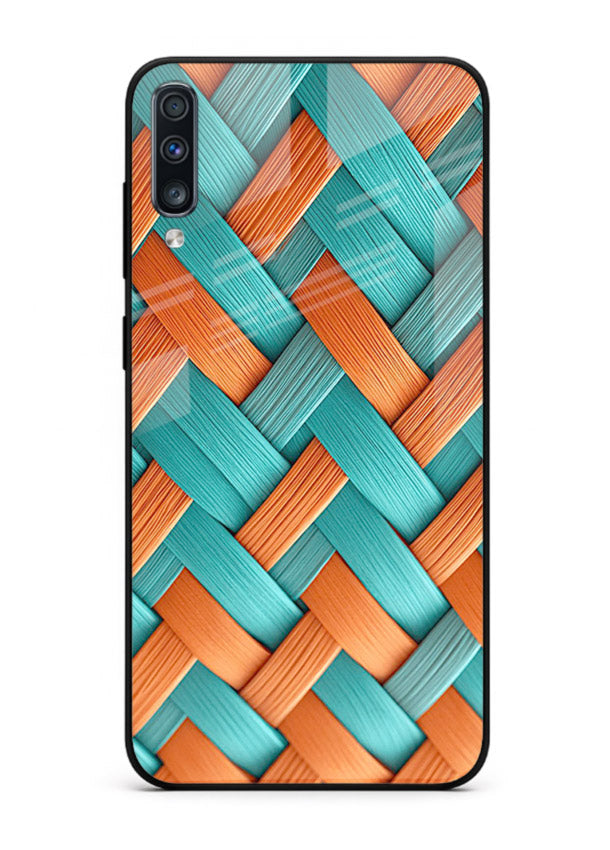 Woven Color Weave artistic woven pattern Samsung A50 glass back cover