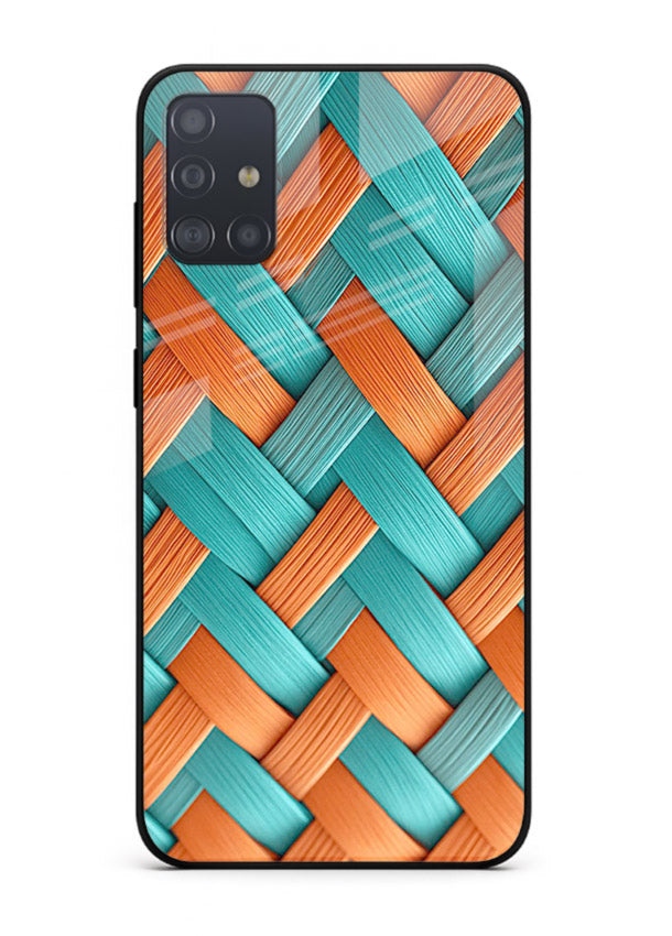 Woven Color Weave artistic woven pattern Samsung A51 glass back cover
