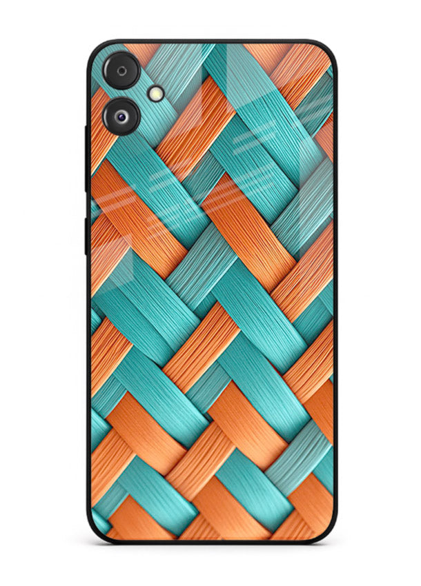 Woven Color Weave artistic woven pattern Samsung A05 glass back cover