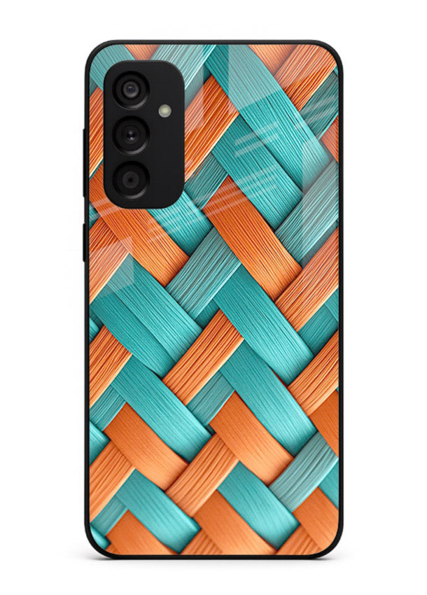 Woven Color Weave artistic woven pattern Samsung M13 4G glass back cover