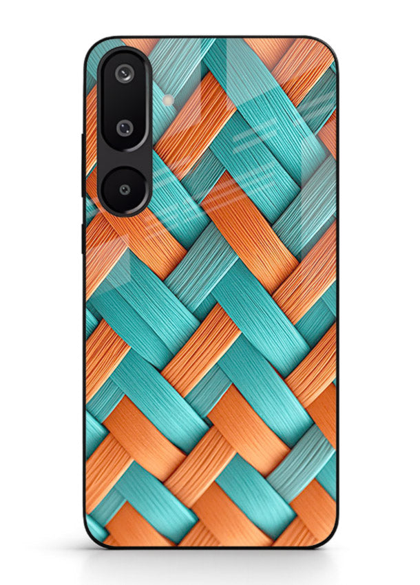 Woven Color Weave artistic woven pattern Samsung M16 5G glass back cover