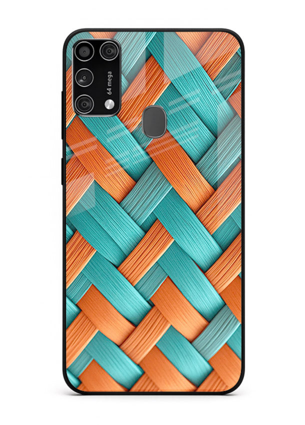 Woven Color Weave artistic woven pattern Samsung M31 Prime glass back cover